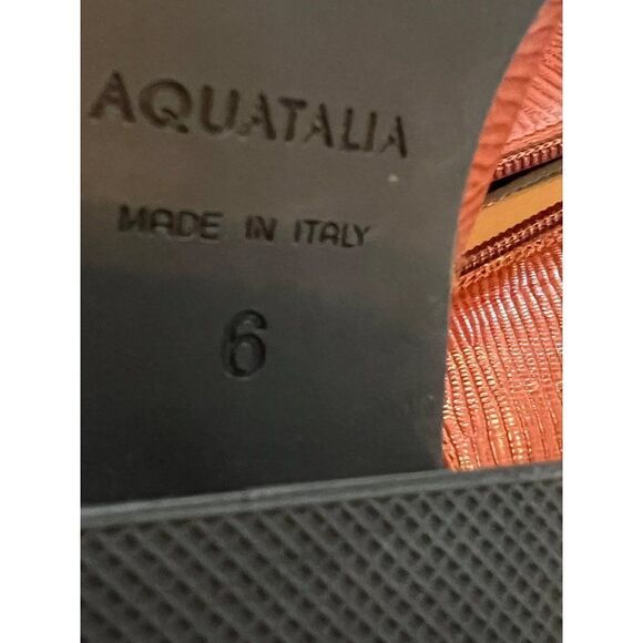 Aquatalia Fuoco Lizard Embossed Bootie in Russet Made in Italy‎ NWOT Size 6 - Picture 5 of 7